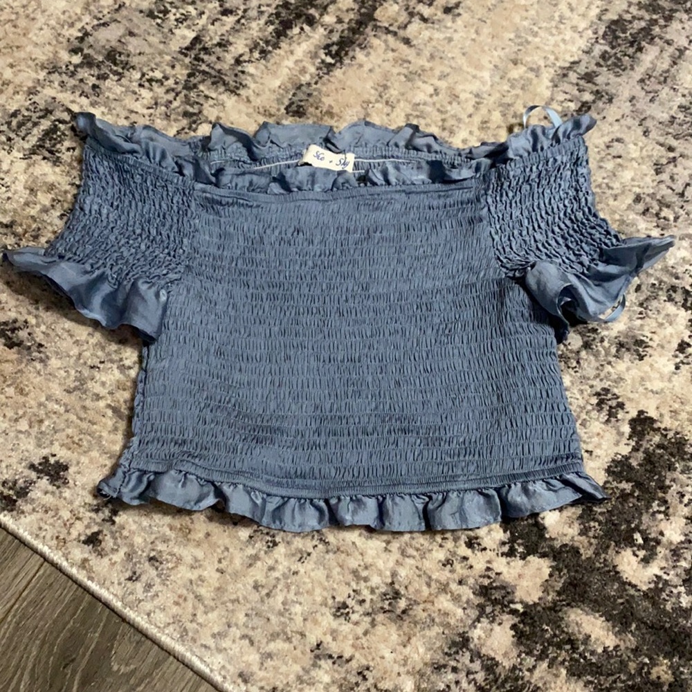 Denim crop top